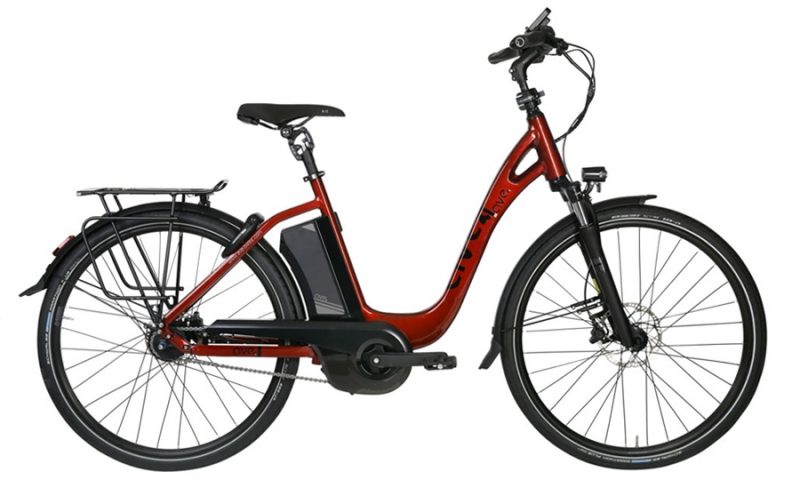 AVE Touring electric bike in red